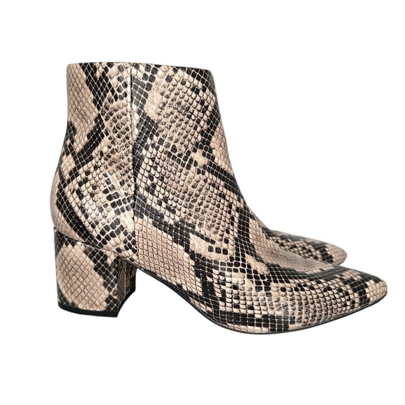 Marc Fisher Shoes - Marc Fisher Snakeskin Pattern Block Heel Ankle Style Boots Womens Size 8M
